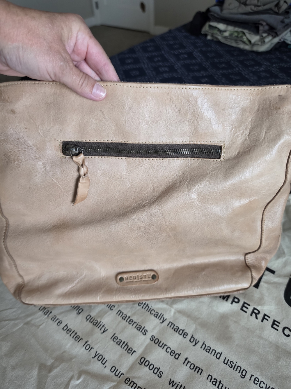 Bed Stu Packet LTC Leather Studded Shoulder Bag - Picture 5 of 10